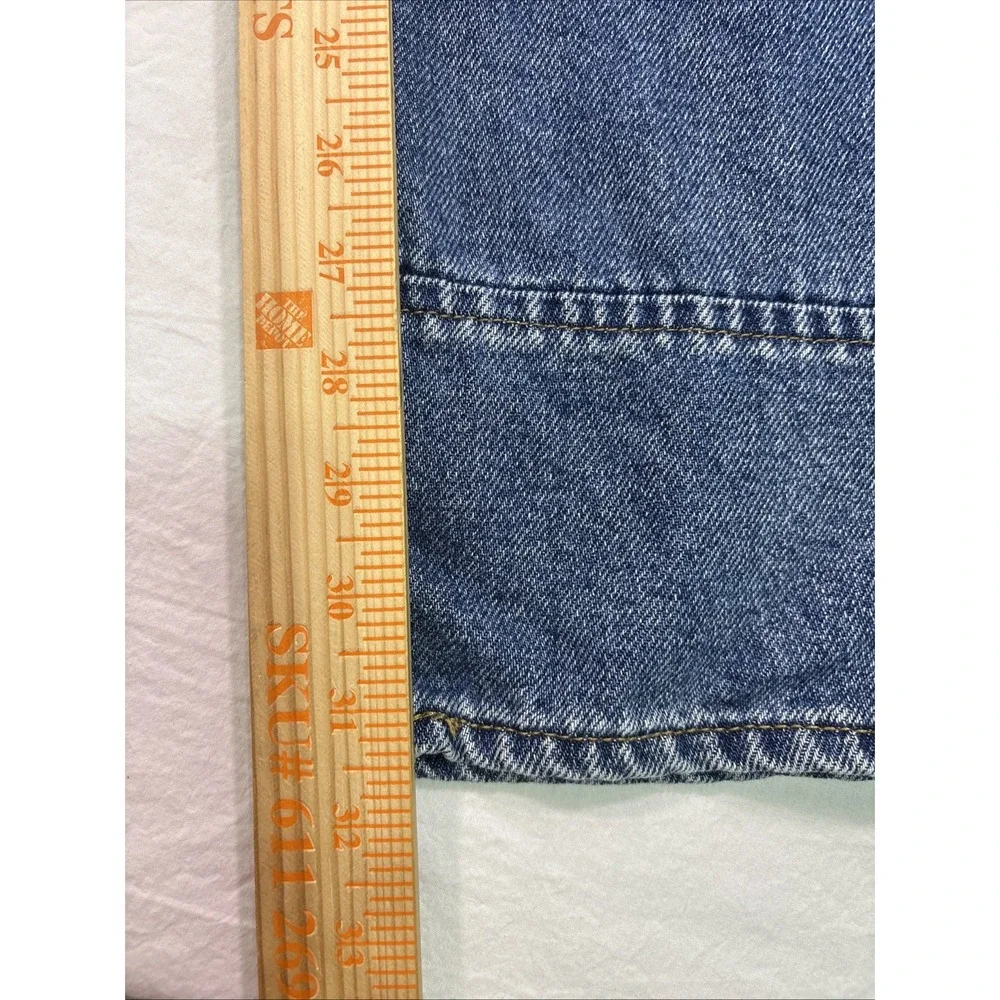 Habitual Jeans Womens 4/27 Blue Wide Leg Pleated High Rise LONG BOHO Y2K